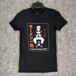 Naruto‎ Shirt Mens Small Black Ramen Shippuden Basic Casual Ichiraku Shippuden